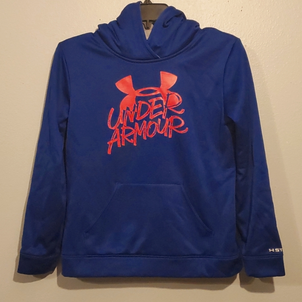 Underarmour Hoodie size YXL Blue pink gray